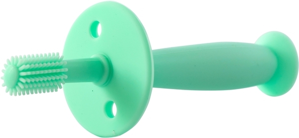 Зубна щітка на присосці Baby Team, силіконова, ментоловий (7205) - Pampik - 2