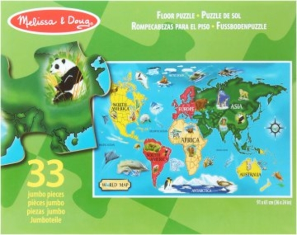 Напольный пазл "Карта мира" Melissa&Doug - Pampik