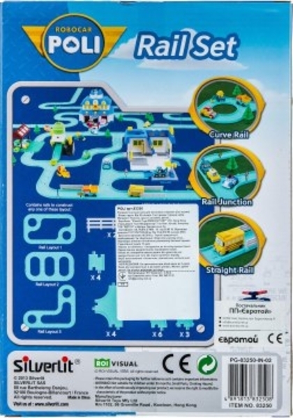 Великий гоночний трек для металевих машин "Poli Rail Set" Robocar Poli (83250) - Pampik - 2