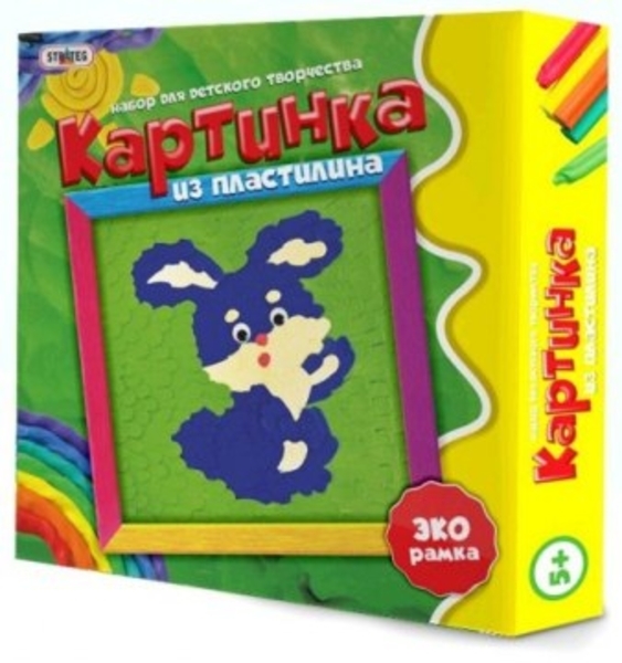 Набор для творчества "Картинка из пластилина", Зайчик Strateg - Pampik