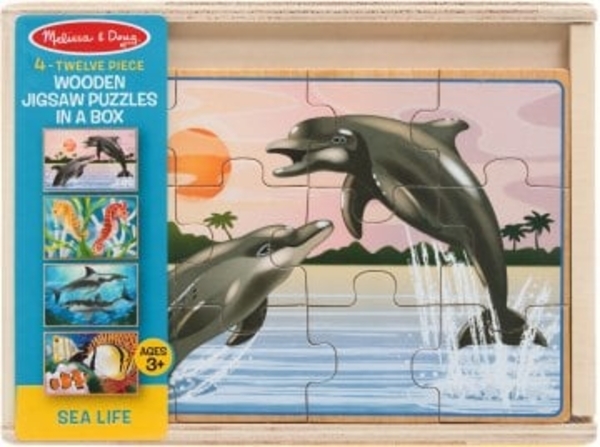 "Жизнь моря"-набор из 4 пазлов Melissa&Doug - Pampik
