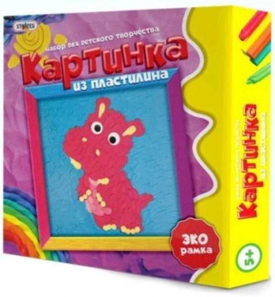 Набор для творчества "Картинка из пластилина", Бегемот Strateg - Pampik