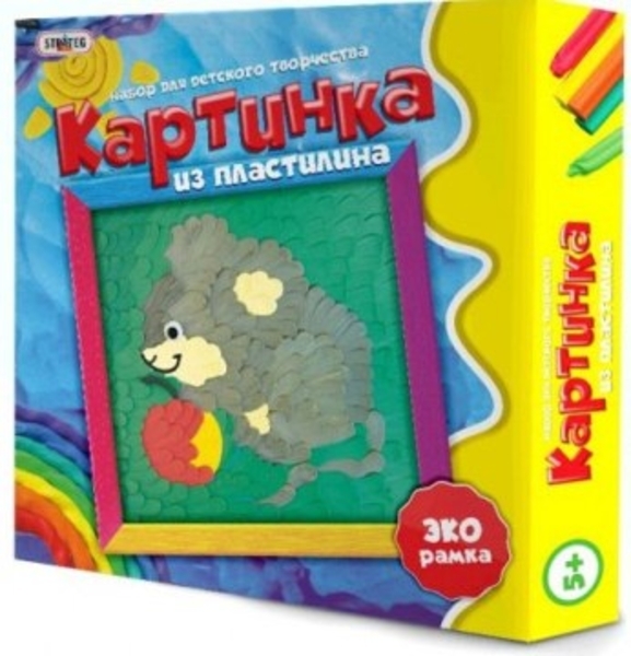 Набор для творчества "Картинка из пластилина", Мышонок Strateg - Pampik
