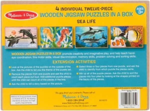 "Жизнь моря"-набор из 4 пазлов Melissa&Doug - Pampik - 2