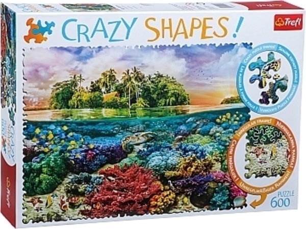 Пазл серии Crazy Shapes "Тропический остров", 600 элементов Trefl - Pampik