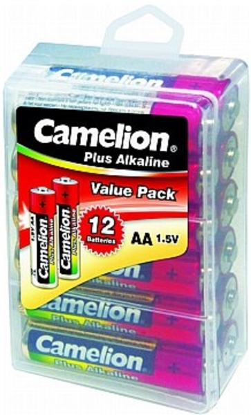 Батарейка Plus Alkaline АА LR06, 12 шт Camelion - Pampik