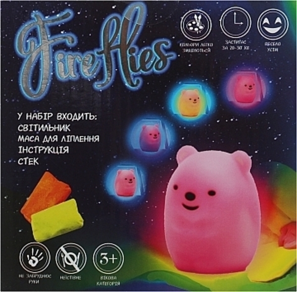 Набор для творчества "Fireflies-медвежонок", укр. Strateg - Pampik - 3