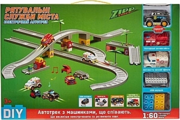 Игровой набор "Городские службы спасения" модель 2, 104 детали ZIPP Toys - Pampik - 10