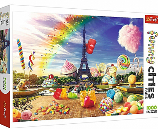 Пазл Funny Cities "Сладости в Париже", 1000 элементов Trefl - Pampik