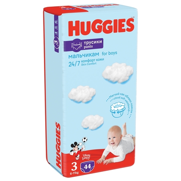 Трусики-підгузки Huggies Pants 3 (6-11 кг) Jumbo, для хлопчиків, 44 шт. - Pampik - 2