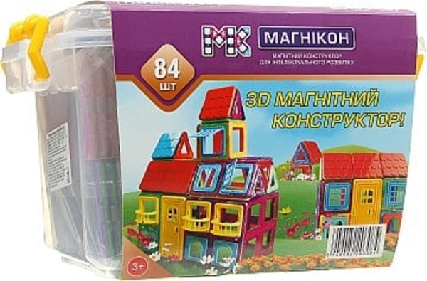 3D магнитный конструктор, Магникон, 84 детали - Pampik