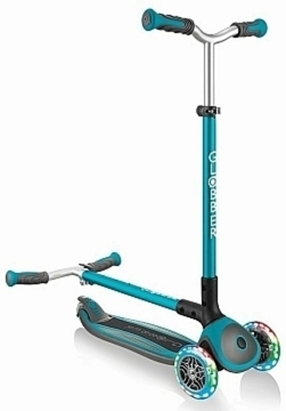 Самокат Globber Master Lights, до 50 кг, колеса з підсвічуванням, бірюзовий (662-105) - Pampik - 5