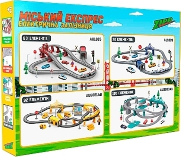 Игровой набор "Городской Экспресс" 80 деталей, красный ZIPP Toys - Pampik - 3