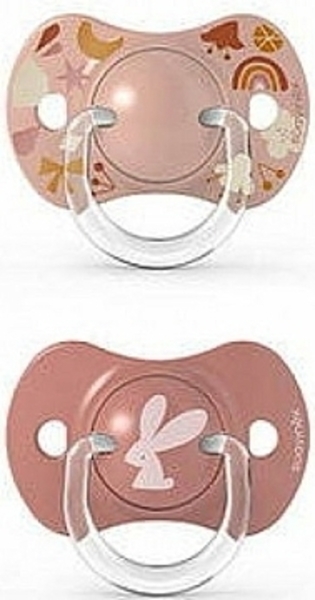 Пустушки з фізіологічною соскою Suavinex Лісові історії, 0-6 місяців, 2 шт., рожевий (307324) - Pampik