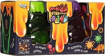 Набор креативного творчества "Mega Stretch Slime, зеленый, фиолетовый Danko Toys - Pampik