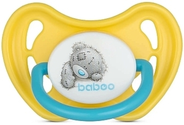 Пустушка силіконова Baboo Me To You, від 6 місяців, жовта (90410) - Pampik