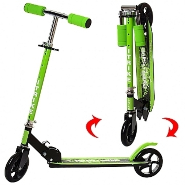 Двухколесный самокат ITrike SR 2-005-GRB, салатовый - Pampik