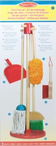 Деревянный набор для уборки "Dust! Sweep! Mop!", 6 элементов Melissa&Doug - Pampik - 6