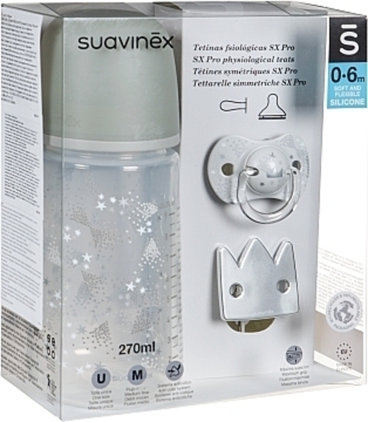 Набор для кормления "Spread Joy" 0-6 мес, 3 предмета, серебристый Suavinex - Pampik