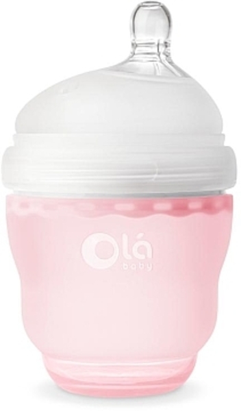 Силіконова антиколікова пляшечка Gentle Bottle, 120 мл., rose Olababy - Pampik