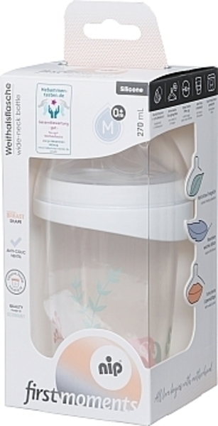 Бутылочка для кормления антиколиковая с силиконовой соской для мальчика "Сова", 270 мл Nip - Pampik - 2