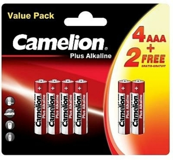 Батарейка Digi Alkaline AAA LR03, 6 шт. Camelion - Pampik
