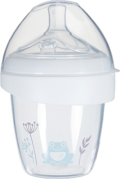 Бутылочка для кормления антиколиковая с силиконовой соской для мальчика "Лягушонок", 150 мл Nip - Pampik