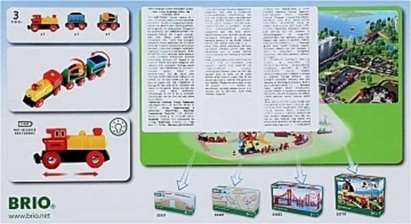 Товарный поезд на батарейках, 3 элемента Brio - Pampik - 3