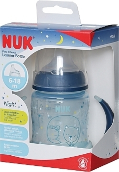 Бутылочка пластиковая First Choice 150 мл, соска из силикона, мишка NUK - Pampik - 2