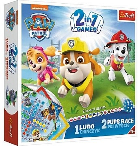 Настольная игра 2в1 "Лудо. Щенячий патруль. Собачьи гонки" Trefl - Pampik