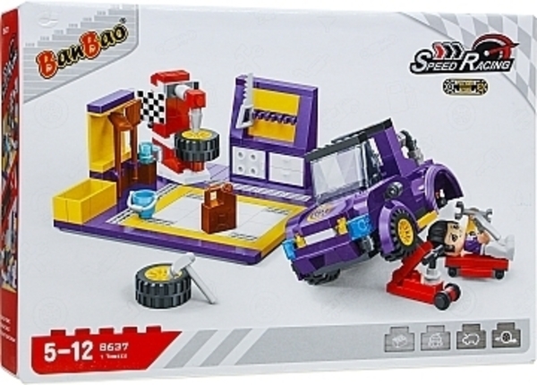 Конструктор "Скоростные гонки. Зона обслуживания шин", 242 элементов Banbao - Pampik