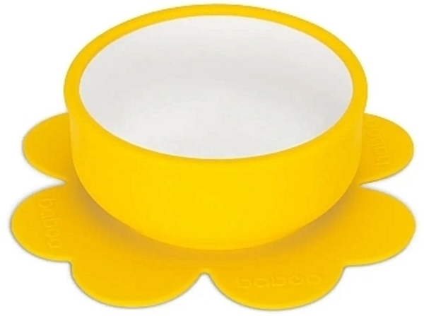 Тарелочка силиконовая Baboo глубокая, от 6 месяцев, желтая (90426) - Pampik