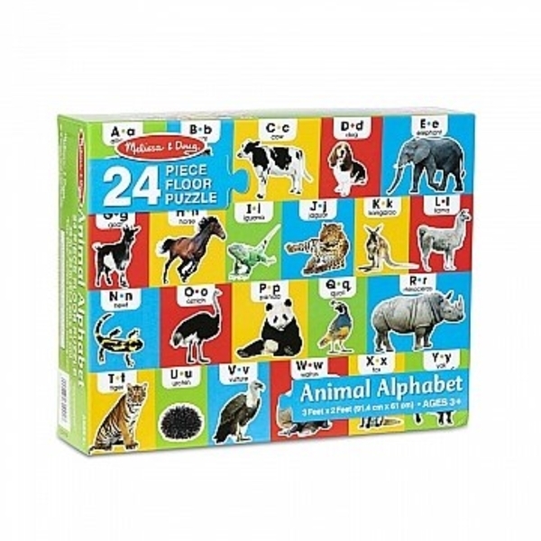 Напольный пазл "Алфавит/Животные", 24 эл. Melissa&Doug - Pampik