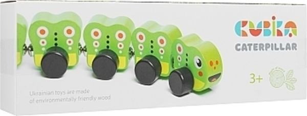 Деревянная игрушка "Гусеница", на магнитах Cubika - Pampik - 3