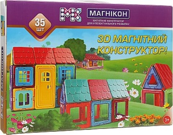 3D магнитный конструктор, 35 деталей Магникон - Pampik