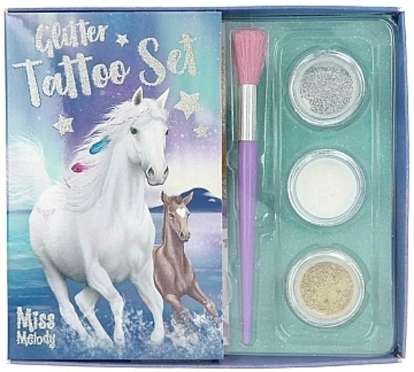 Набор татуировок с блестками "Miss Melody", белая лошадь Depesche - Pampik