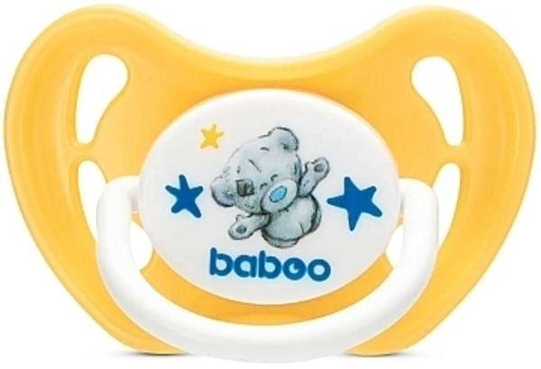 Пустышка латексная Baboo Me To You, от 6 месяцев, желтая (90415) - Pampik