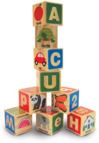 Набір дерев'яних блоків-кубів Melissa&Doug Цифри/букви (MD2253) - Pampik