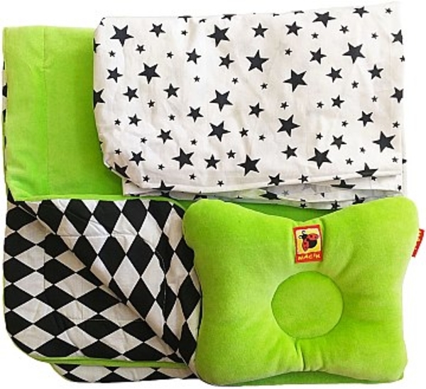 Комплект Масік Bed Set Newborn, 3 предмети, зелений (MC 110512-08) - Pampik