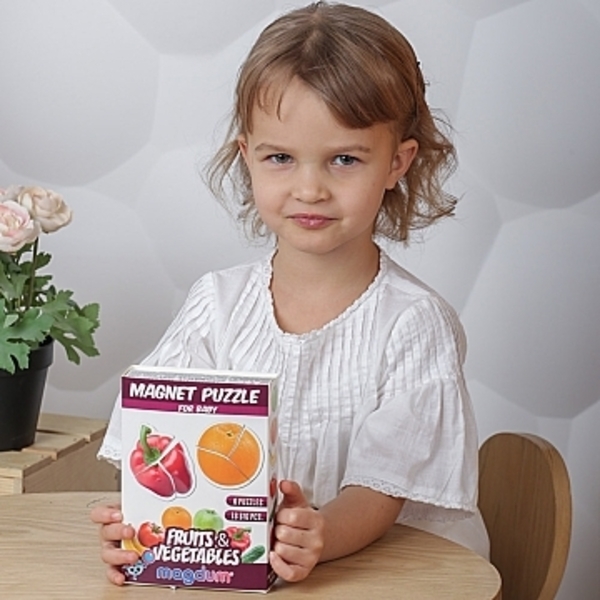 Набор магнитов "Baby puzzle. Фрукты и овощи", 18 шт. Magdum - Pampik - 5