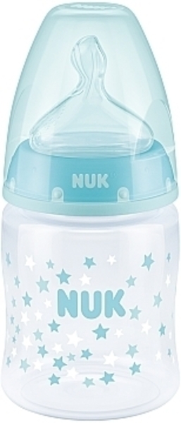 Бутылочка пластиковая First Choice 150 мл, соска из силикона, звезды NUK - Pampik