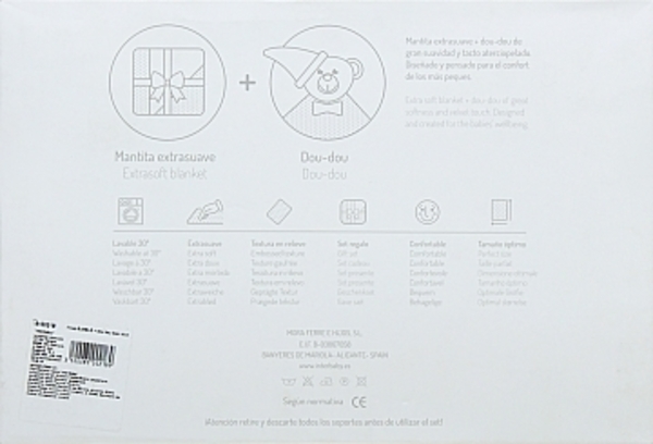 Набор "Плед Bubble + игрушка-одеялко Dou Dou Bear",", blue Interbaby - Pampik - 5