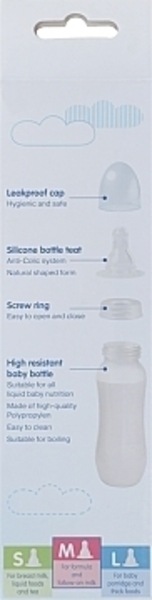 Бутылочка пластиковая Baby-Nova ПП, розовая, 240 мл (3960075) - Pampik - 3