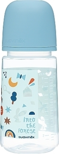Чашка з силіконовим носиком "Лісові історії", 270 мл, блакитна Suavinex - Pampik
