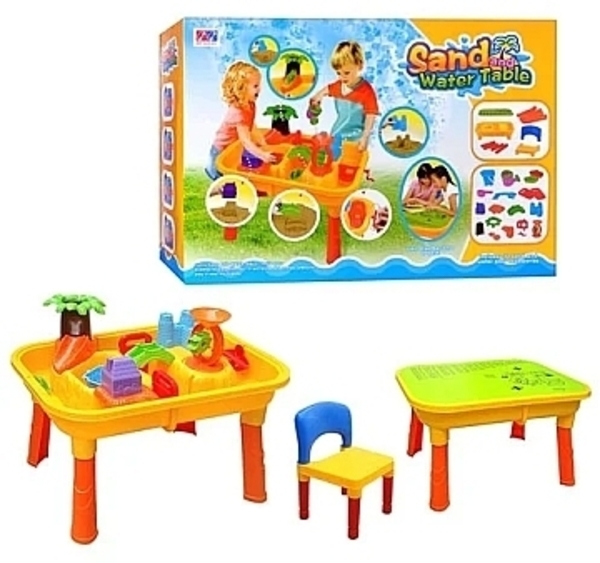 Столик-песочница со стульчиком и крышкой Shantou - Pampik