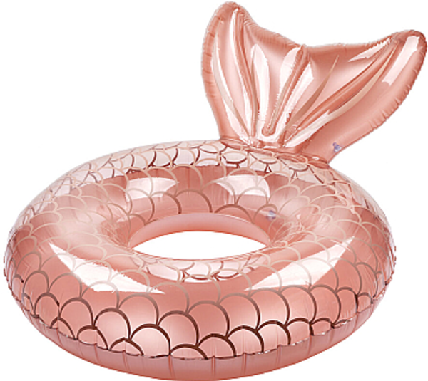 Детский круг для плавания "Русалочка", розовое золото Sunny Life - Pampik