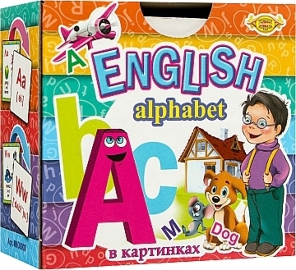 Набор карточек "Азбука в картинках", с буквами английского алфавита Мастер - Pampik