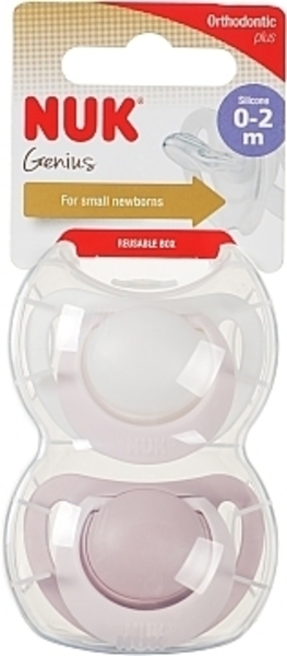 Пустышка Genius, латекс р.0, 2шт NUK - Pampik