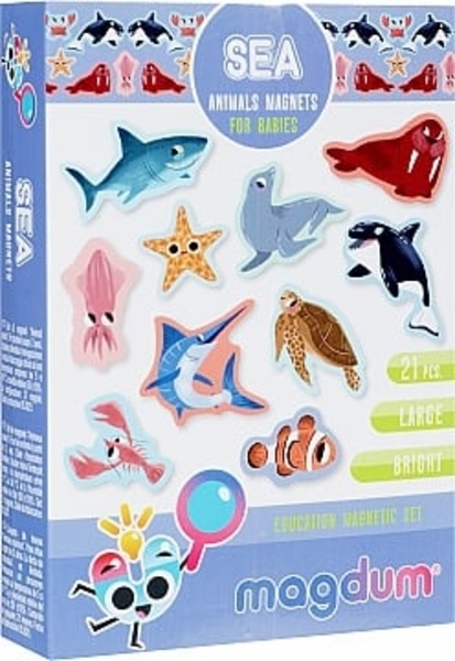 Набор реалистичных магнитов "Морские животные", 21 шт Magdum - Pampik