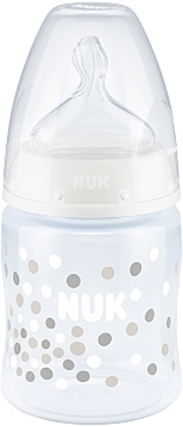 Бутылочка пластиковая First Choice 150 мл, соска из силикона, конфетти NUK - Pampik